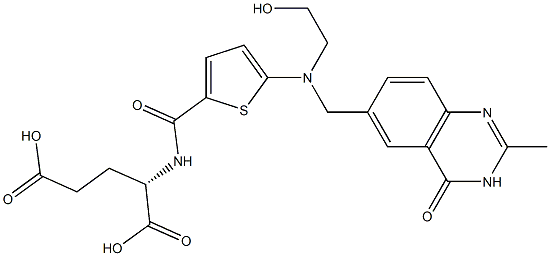 (2S)-2-[5-[N-(2-Hydroxyethyl)-N-[[(3,4-dihydro-2-methyl-4-oxoquinazolin)-6-yl]methyl]amino]-2-thienylcarbonylamino]glutaric acid