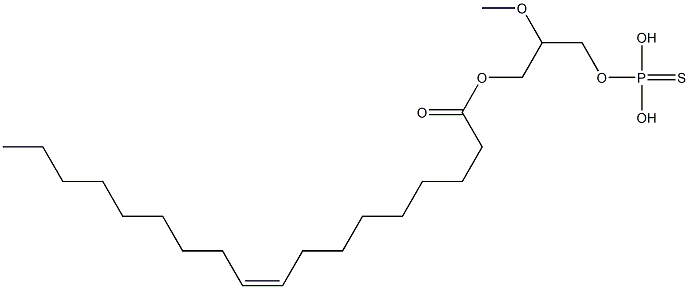(2S)-1-O-[(Z)-9-Octadecenoyl]-2-O-methyl-glycerol-3-O-thiophosphoric acid Structure
