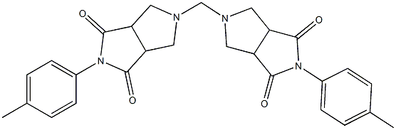 5,5'-Methylenebis[2-(4-methylphenyl)tetrahydropyrrolo[3,4-c]pyrrole-1,3(2H,5H)-dione] Structure