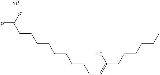 (Z)-12-Hydroxy-11-octadecenoic acid sodium salt Structure
