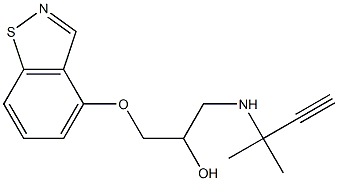 1-(1,2-Benzisothiazol-4-yloxy)-3-[(1,1-dimethyl-2-propynyl)amino]-2-propanol Structure