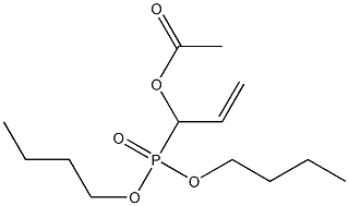 1-Acetoxyallylphosphonic acid dibutyl ester Struktur