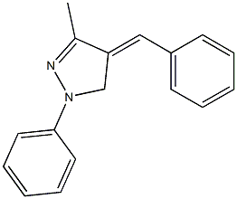 1-Phenyl-3-methyl-4,5-dihydro-4-benzylidene-1H-pyrazole Structure