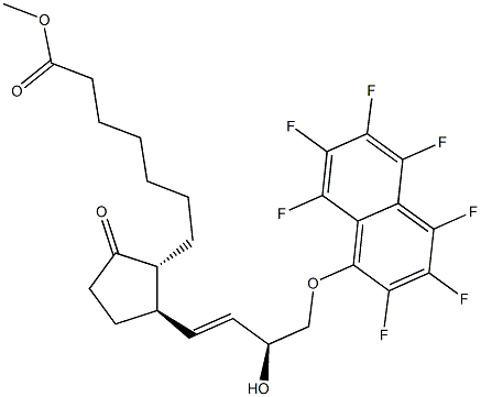 (13E,15S)-15-Hydroxy-9-oxo-16-(heptafluoro-1-naphtyloxy)-17,18,19,20-tetranorprost-13-en-1-oic acid methyl ester