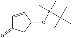 (4S)-4β-(tert-ブチルジメチルシロキシ)-2-シクロペンテン-1-オン 化学構造式