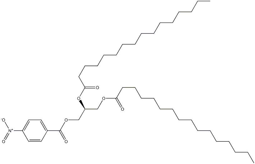 [S,(+)]-1-O,2-O-Dipalmitoyl-D-glycerol 3-(p-nitrobenzoate) Struktur