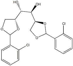 1-O,2-O:5-O,6-O-Bis(2-chlorobenzylidene)-L-glucitol 结构式