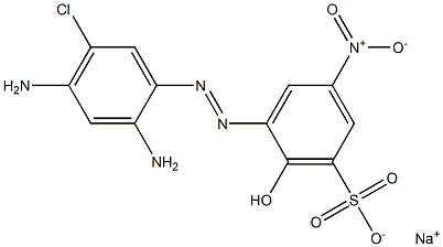 5'-クロロ-2',4'-ジアミノ-5-ニトロ-2-ヒドロキシアゾベンゼン-3-スルホン酸ナトリウム 化学構造式