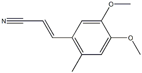 (E)-3,4-Dimethoxy-6-methylbenzenepropenenitrile Struktur