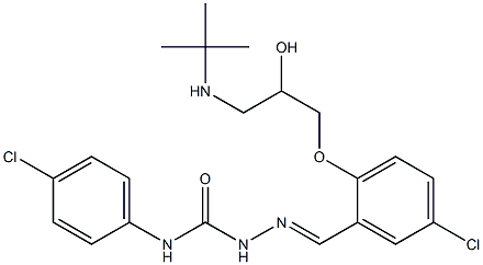 1-[5-Chloro-2-[2-hydroxy-3-(tert-butylamino)propoxy]benzylidene]-4-(4-chlorophenyl)semicarbazide Structure