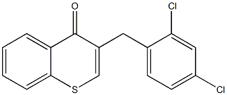 3-(2,4-ジクロロベンジル)-4H-1-ベンゾチオピラン-4-オン 化学構造式
