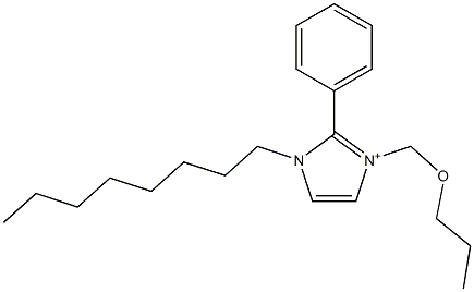 1-オクチル-2-フェニル-3-[(プロポキシ)メチル]-1H-イミダゾール-3-イウム 化学構造式