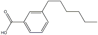 3-Hexylbenzoic acid,,结构式