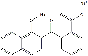o-(1-Sodiooxy-2-naphtylcarbonyl)benzoic acid sodium salt Structure