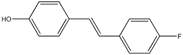 4-[(E)-2-(4-フルオロフェニル)エテニル]フェノール 化学構造式