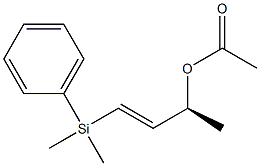 Acetic acid [(S,E)-1-(phenyldimethylsilyl)-1-buten-3-yl] ester Structure