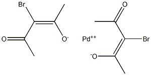 Palladium(II)di(3-bromo-4-oxo-2-pentene-2-olate) 结构式