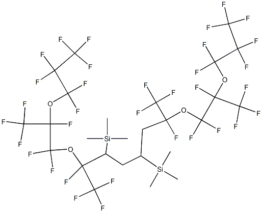 1,1,1,2,7,8,8,8-Octafluoro-3,5-bis(trimethylsilyl)-2,7-bis[2-(heptafluoropropoxy)-1,1,2,3,3,3-hexafluoropropoxy]octane 结构式