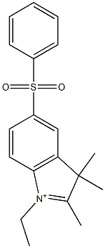 1-Ethyl-2,3,3-trimethyl-5-(phenylsulfonyl)-3H-indolium Struktur