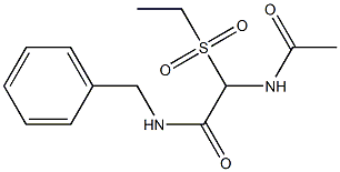 2-Acetylamino-2-ethylsulfonyl-N-benzylacetamide 结构式