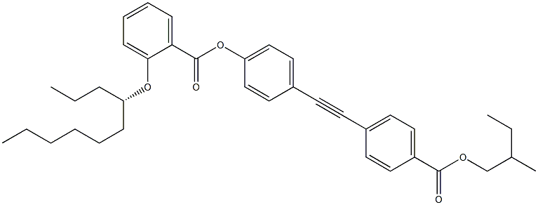 4-[[4-(4-Decyloxybenzoyloxy)phenyl]ethynyl]benzoic acid (S)-2-methylbutyl ester Struktur