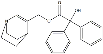 ベンジル酸[1-アザビシクロ[2.2.2]オクタ-2-エン-3-イル]メチル 化学構造式