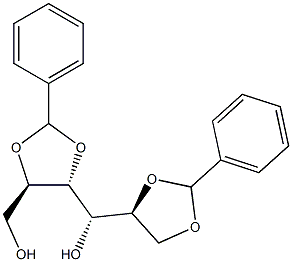 2-O,3-O:5-O,6-O-ジベンジリデン-L-グルシトール 化学構造式