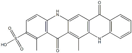 5,7,12,14-Tetrahydro-1,13-dimethyl-7,14-dioxoquino[2,3-b]acridine-2-sulfonic acid Structure
