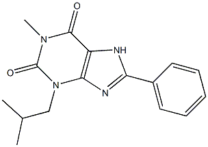 8-Phenyl-3-isobutyl-1-methylxanthine 结构式