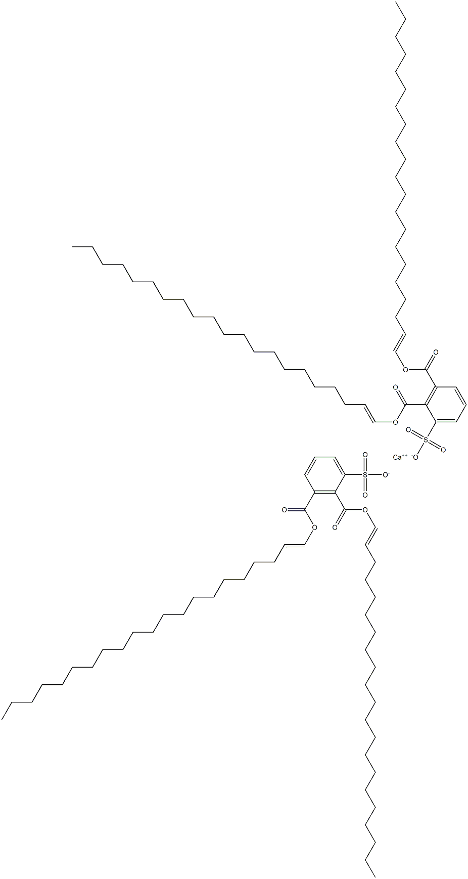 Bis[2,3-di(1-henicosenyloxycarbonyl)benzenesulfonic acid]calcium salt Structure