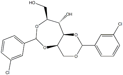 1-O,3-O:2-O,5-O-Bis(3-chlorobenzylidene)-L-glucitol Structure