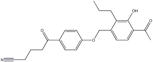 5-[4-(4-Acetyl-3-hydroxy-2-propylbenzyloxy)phenyl]-5-oxopentanenitrile Structure