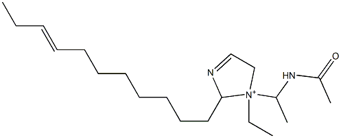 1-[1-(Acetylamino)ethyl]-1-ethyl-2-(8-undecenyl)-3-imidazoline-1-ium 结构式