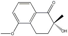 [R,(+)]-2-Hydroxy-2-methyl-5-methoxy-3,4-dihydronaphthalene-1(2H)-one Structure