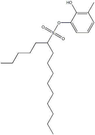 6-Pentadecanesulfonic acid 2-hydroxy-3-methylphenyl ester Struktur