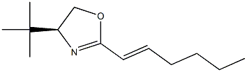 (4S)-4,5-Dihydro-4-tert-butyl-2-[(E)-1-hexenyl]oxazole 结构式