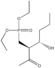 [(2S,3S)-2-Acetyl-3-hydroxyhexyl]phosphonic acid diethyl ester Structure