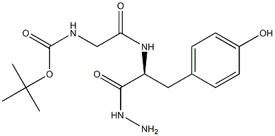 N-(N-tert-ブトキシカルボニルグリシル)-L-チロシンヒドラジド 化学構造式