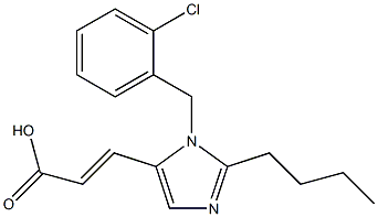 (E)-3-[2-Butyl-1-(2-chlorobenzyl)-1H-imidazol-5-yl]acrylic acid Struktur