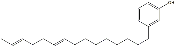 3-(9,13-Pentadecadienyl)phenol Struktur
