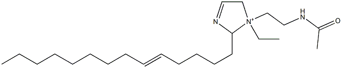 1-[2-(アセチルアミノ)エチル]-1-エチル-2-(5-テトラデセニル)-3-イミダゾリン-1-イウム 化学構造式