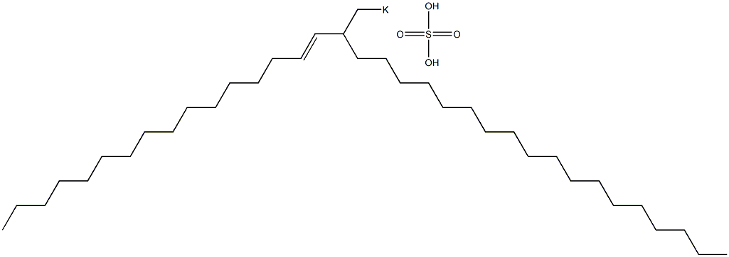 Sulfuric acid 2-(1-hexadecenyl)icosyl=potassium ester salt Struktur