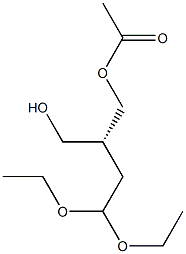 Acetic acid (R)-4,4-diethoxy-2-(hydroxymethyl)butyl ester Struktur