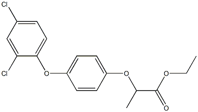 2-[4-(2,4-ジクロロフェノキシ)フェノキシ]プロパン酸エチル 化学構造式