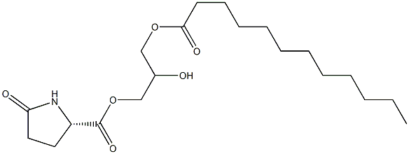 1-[(L-Pyroglutamoyl)oxy]-2,3-propanediol 3-dodecanoate Structure