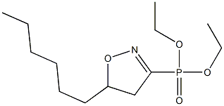 [(5-Hexyl-4,5-dihydroisoxazol)-3-yl]phosphonic acid diethyl ester Structure