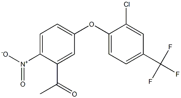 1-Acetyl-2-nitro-5-[2-chloro-4-(trifluoromethyl)phenoxy]benzene Struktur