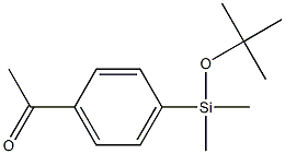 4'-(tert-ブチルオキシジメチルシリル)アセトフェノン 化学構造式