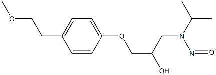 1-[4-(2-Methoxyethyl)phenoxy]-3-(isopropylnitrosoamino)-2-propanol, 138768-62-4, 结构式