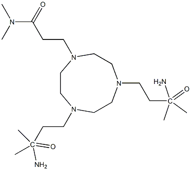 N,N,N',N',N'',N''-Hexamethyl-1,4,7-triazacyclononane-1,4,7-tripropionamide Structure